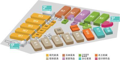 中國國際家具展公開全部展位平面圖，助力行業(yè)精準(zhǔn)布局